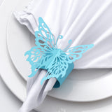 MORGIANA 50 Pieces Butterfly Paper Napkin Rings, Disposable Napkin Rings for Weddings Party Serviette Table Decoration