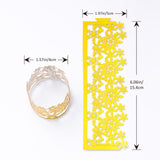 MORGIANA 50pcs Shiny Snow Paper Napkin Rings Gold Disposable Napkin Rings for Wedding Party Christmas