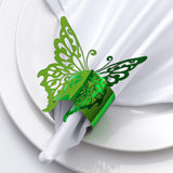 MORGIANA 50 Pieces Butterfly Paper Napkin Rings, Disposable Napkin Rings for Weddings Party Serviette Table Decoration