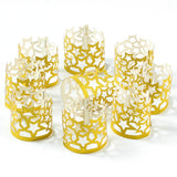 MORGIANA 50pcs Shiny Star Paper Napkin Rings Gold Disposable Napkin Rings for Wedding Party Christmas