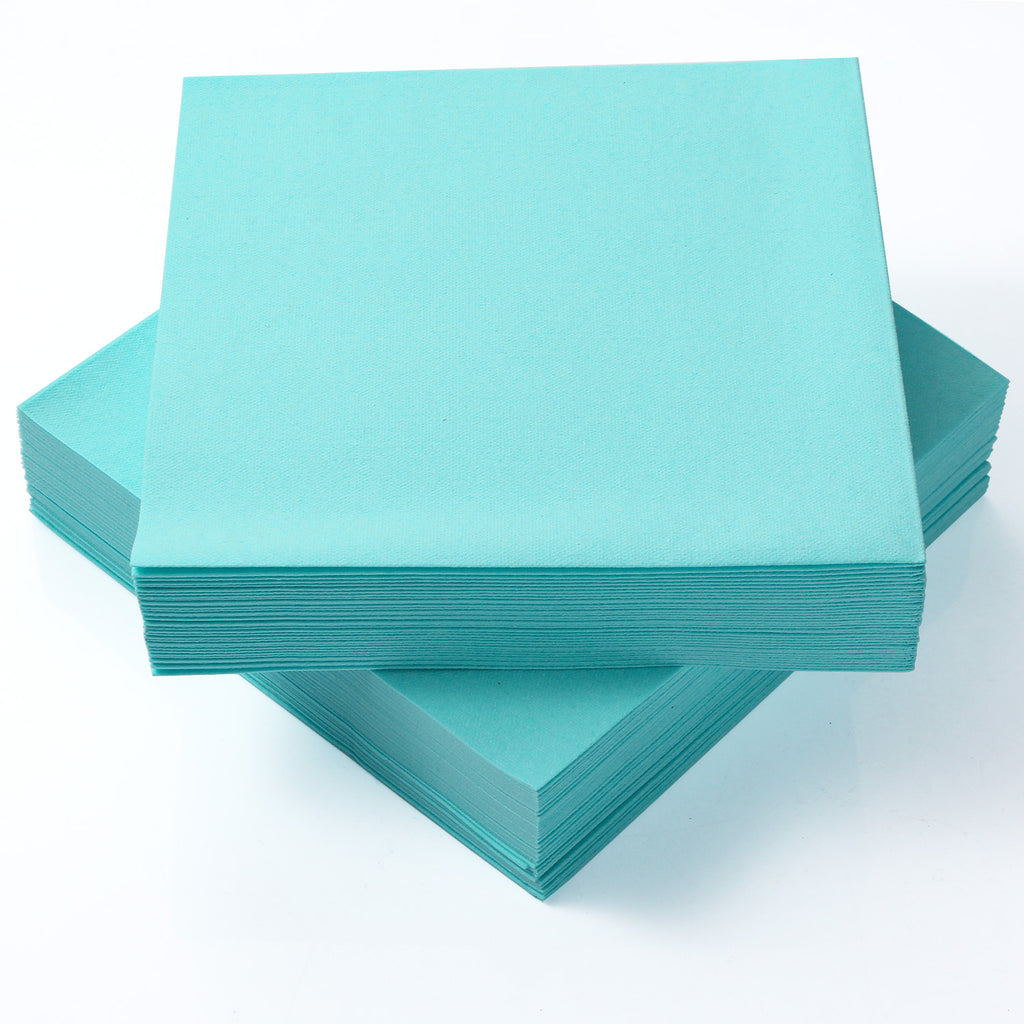 MORGIANA Airlaid Blue Paper Napkins, Linen Feel Napkins Disposable Serviettes, 40 x 40cm, Pack of 50