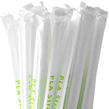 MORGIANA PLA Drinking Straws Disposable, Plant-based Flexible Straws, Eco friendly Straws for Cocktail Party 100 pack (Black)