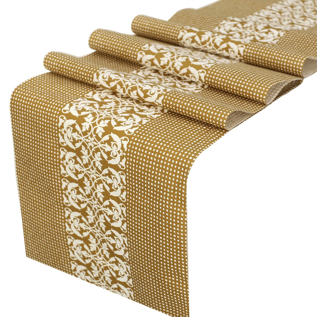 MORGIANA Vintage Disposable Paper Table Runners Brown Airliad Paper Table placemats for Party Wedding