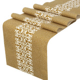 MORGIANA Disposable PaperBrown Green Table Runners Airliad Paper Green Table placemats for Party Wedding