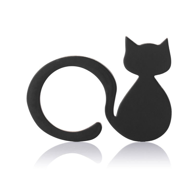Morgiana 20pcs Paper Napkin Rings Black Cat Design Table Decoration Cat Card