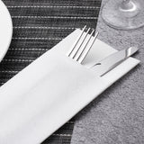 50PCS Disposable White Napkins with Built-in Flatware Pocket, Pocket Guest Towels Linen Feel, Pre-folded Airlaid Napkin for Weddins Party Christmas