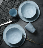 MORGIANA 8 Pieces Bamboo Dinnerware Set Eco-Friendly & Biodegradable Bamboo Plates and Bowls for Camping Pincic Dinner
