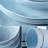 MORGIANA 8 Pieces Bamboo Dinnerware Set Eco-Friendly & Biodegradable Bamboo Plates and Bowls for Camping Pincic Dinner