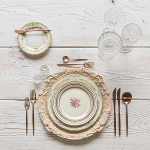 4 Pieces Matt Flatware set 18/11 Stainless Steel Cutlery set Rose Gold